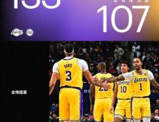 【168NBA】NBA常规赛：湖人133-107送活塞15连败,拉塞尔35+9,浓眉28+16,詹姆斯25+8