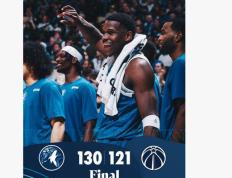 【168NBA】爱德华兹狂砍51分创纪录，森林狼逆转奇才与唐斯欢庆时刻