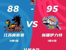 CBA:CBA常规赛：新疆95-88力克江苏,赵睿首秀21+5,阿不都27+11