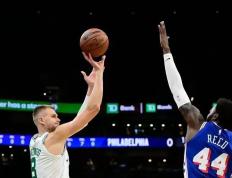 168NBA-登帝、双探花缺阵，乌布雷18+3，普里查德17分，76人 101-112绿军！