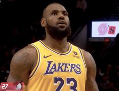 168NBA-平赛季新高！詹姆斯化身大号库里连中超远3分 大秀丝滑跳投35+5+9