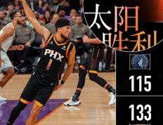 布克40分太阳屠熊6连胜::NBA常规赛：太阳133-115终结森林狼7连胜,布克31+5,杜兰特31+6+6