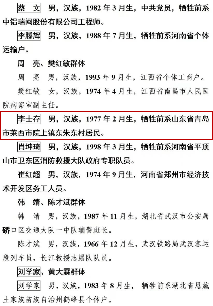 168NBA-“莱西勇士”李士存荣登全国见义勇为勇士榜