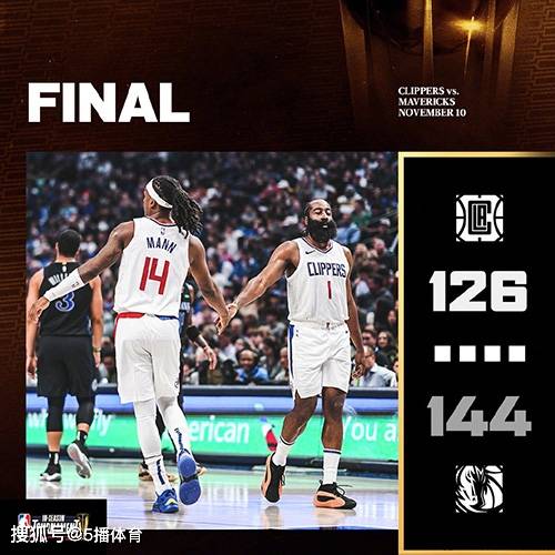 168NBA-独行侠144-126送快船4连败,东契奇44+6+6,欧文27分