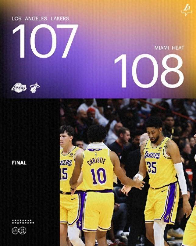 168NBA-詹姆斯绝杀，湖人107-108不敌热火！阿德巴约22+20+10